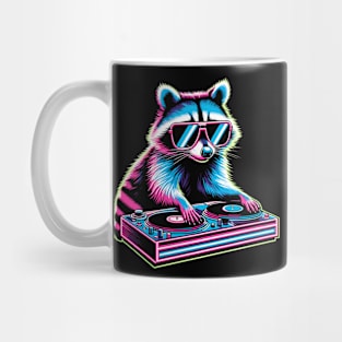 Retro Raccoon DJ Funny Raccoon Mug